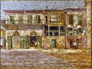 William Woodward Old Absinthe House, corner of Bourbon and Bienville Streets, New Orleans. Germany oil painting artist